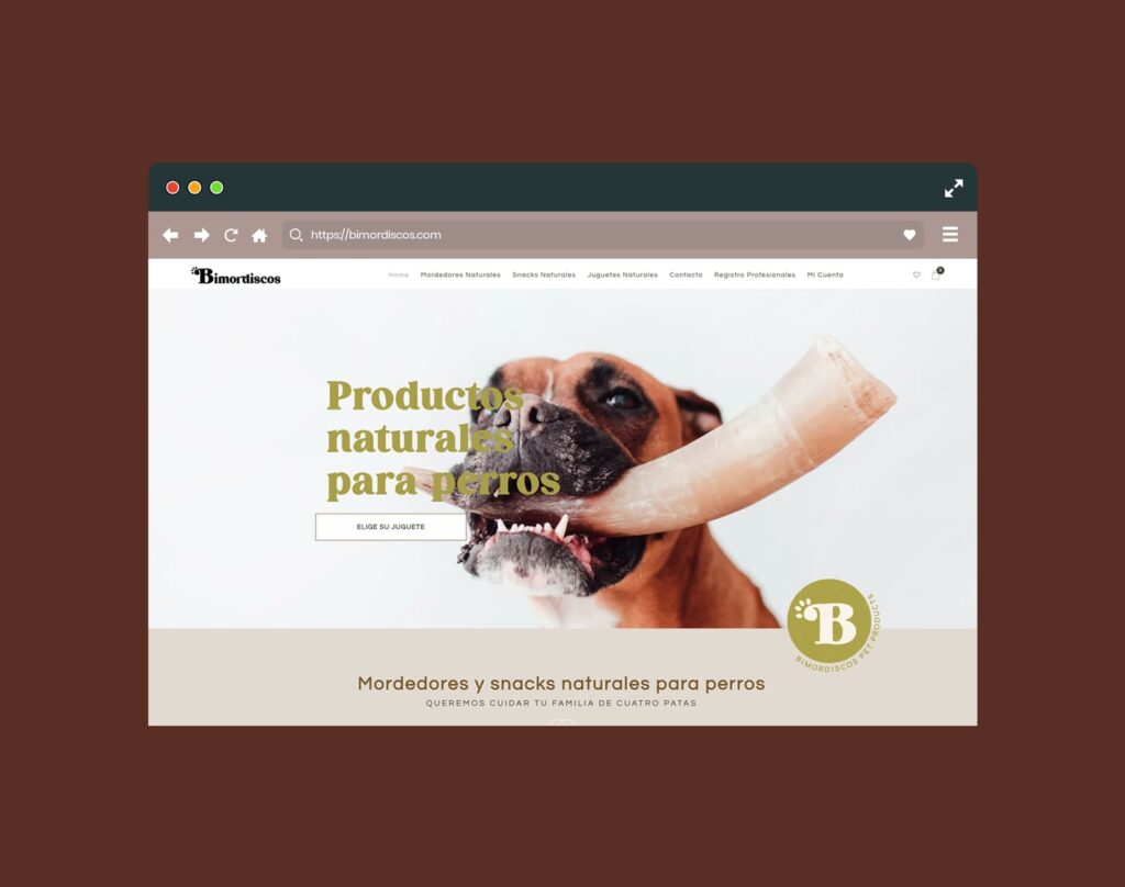 productos naturales para perros web ecommerce bimordiscos