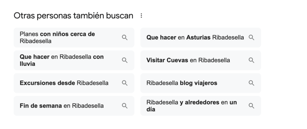 google otros usuarios buscan ideas